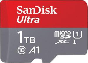 lot 16243 image: SanDisk 1TB Ultra microSDXC UHS-I Memory Card with Adapter - Up to 150MBs, C10, U1, Full HD, A1, MicroSD Card - SDSQUAC-1T00-GN6MA New Version - Retail $81.24