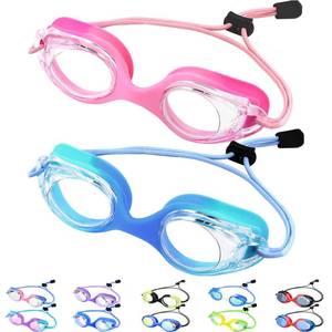 lot 16283 image: Vvinca Kids Swim Goggles with Bungee Strap No Leaking Anti Fog Toddler Goggles with Quick Adjust Ages 3-14