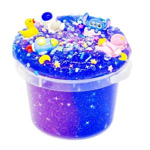 lot 16286 image: Big Bucket Premade Blue and Purple Galaxy Slime, Stretchy Non-Sticky, Sensory and Tactile Stimulation, Educational Game, Idea Stocking Stuffers Birthday Gifts Party Favors for Boys and Girls