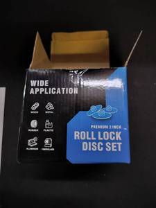 lot 16288 image: Premium 2 Inch Roll Lock Disc Set - Multi-Material Sanding System