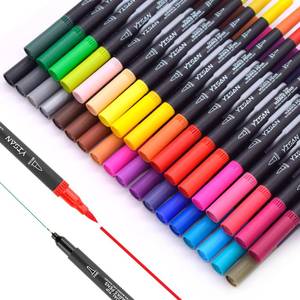 lot 16294 image: YISAN Fine Tip Markers for Adult Coloring,Drawing Art Pens, Brush Tip Artist Fine Point Colored Journal Pens,70771