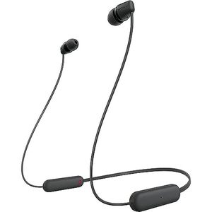 lot 16309 image: Sony WI-C100 Wireless in-Ear Bluetooth Headphones with Built-in Microphone, Black