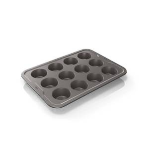 lot 16319 image: Ninja B30212 Foodi NeverStick Premium 12 Cup Muffin Pan, Nonstick, Oven Safe up to 500�°F, Dishwasher Safe, Grey