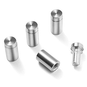 lot 16340 image: Standoff Screws for Wall Mount Acrylic Picture Frame Hardware 12 x 1 Aluminum Silver Finish Nails for Acrylic Glass Sign Holder 8 Pcs