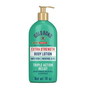 lot 16356 image: Gold Bond Medicated Extra Strength Body Lotion, 14 oz., Moisturizes, Relieves & Soothes