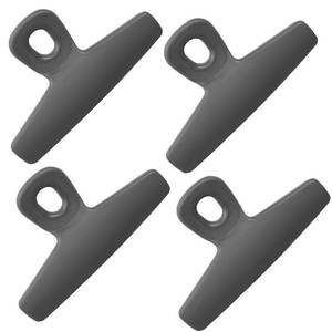 lot 16363 image: COOK WITH COLOR Food Clips - Wide Heavy Duty Chip Clips, Large Bag Clips for Food Storage with Air Tight Seal Grip, Pack of 4, Grey