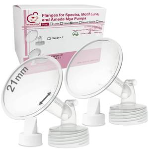 lot 16378 image: Nenesupply 21mm 2 pc Flanges Duckbill Valves Compatible with Spectra S2 S1 9 Plus Synergy Gold Breastpump Replacement to Spectra Pump Parts Flange Accessories Wide Mouth Work with Backflow Protector