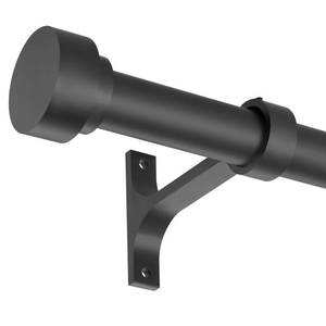 lot 16497 image: 16-86 Inch Curtain rods, 1 Inch Diameter Splicing and Telescoping Structure Window Treatment Rods Set Adjustable Drapery Rods Heavy Duty Pole, Matte Black