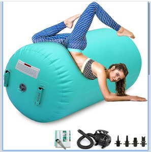lot 8101 image: CZGBRO Air Roller Gymnastics Barrel Inflatable Tumbling Roller Air Mat