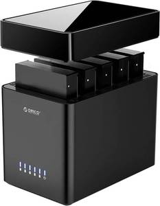 lot 8102 image: $130 ORICO 5 Bay 3.5 HDD Enclosure USB C to SATA, Tool-Free