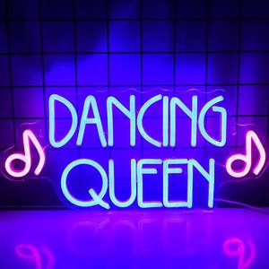 lot 8104 image: Dancing Queen Neon Sign Dance LED (16.5  7.9 inch)