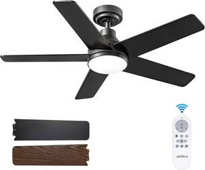 lot 8107 image: $70 addlon 42 inch Ceiling Fan with Lights and Remote Control.