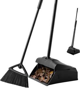 lot 8111 image: Eyliden Commercial Broom & Dustpan, Long Handle Sweep Set