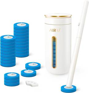 lot 8163 image: AIR U Toilet Brush System w 24 Refills, Caddy & Fragrant Tablet