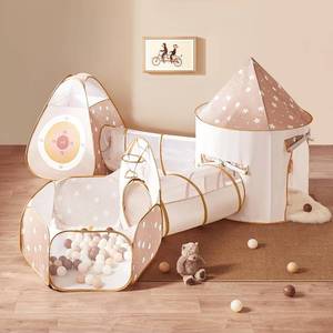 lot 8166 image: $75 Tiny Land Play Tunnel & Ball Pit, 5pcs Indoor Playground