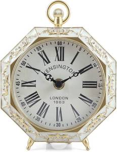 lot 8189 image: NIKKY HOME Metal Table Clock, Battery Operated Decor - Gold