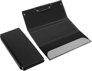 lot 8208 image: Portable Foldable Nursing Clipboard, Pocket Size, Black