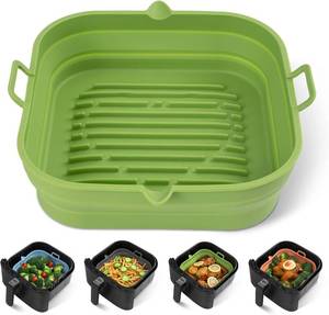 lot 8220 image: Silicone Air Fryer Liners, Reusable, 8.5 Inch, 5.8-8 Qt