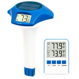 lot 8229 image: Circrane Solar Wireless Pool Thermometer, IPX8, Dark Blue