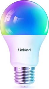 lot 8231 image: Linkind WiFi Smart Bulbs, Alexa, RGB, Dimmable, 2.4Ghz, 60W 800LM