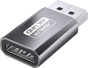 lot 8247 image: JSAUX 4K DisplayPort to HDMI Adapter, 4K30 UHD, Grey