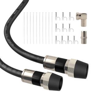 lot 8260 image: Coaxial Cable 30FT, RG6 Coax Cable for TV, Weatherproof Rubber