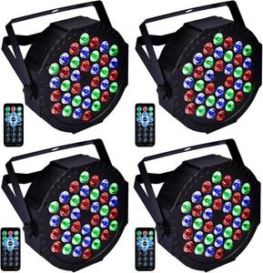 lot 8276 image: $58 Sound Activated Portable Party Lights RGB Remote Control