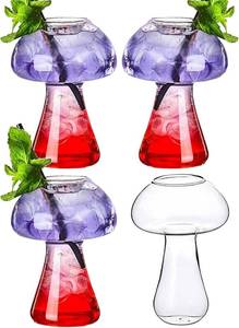 lot 8282 image: SuproBarware Mushroom Cocktail Glass Cup 250ml Set of 4.
