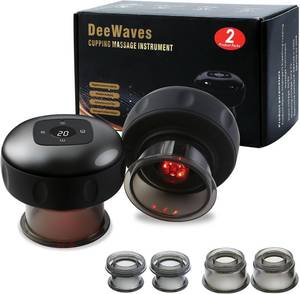 lot 8283 image: Smart Cupping Massage Set 2 Pcs, Electric Therapy Massager Kit