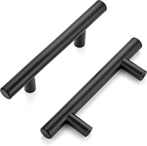 lot 8288 image: Ravinte 60 Pack  5 Matte Black Cabinet Pulls Stainless Steel
