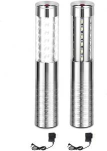lot 8299 image: 2-Pack LED Strobe Baton Lights for Parties, Silver