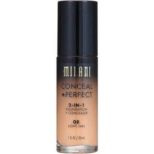 lot 8324 image: $12 Milani Conceal  Perfect 2-in-1 Foundation  Concealer, Light Tan