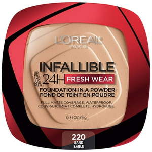 lot 8359 image: $14 LOreal Paris Infallible Fresh Wear Powder, 220 Sand, 0.31 oz
