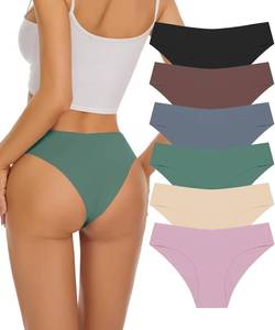 lot 8403 image: Womens Bikini No Show Seamless Underwear Comfortable Briefs
