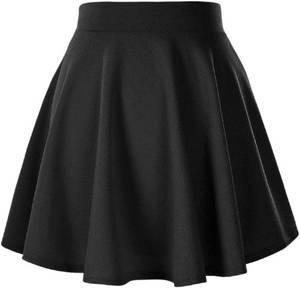 lot 8419 image: Afibi Casual Mini Stretch Waist Flared Plain Pleated Skater Skirt