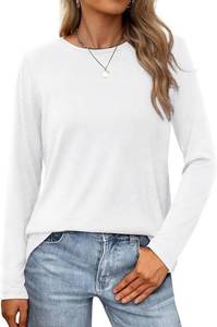 lot 8422 image: XIEERDUO Womens Long Sleeve Casual Crew Neck Loose Fit Top
