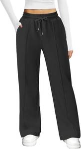 lot 8427 image: Womens Wide Leg Sweatpants Comfy Lounge Joggers