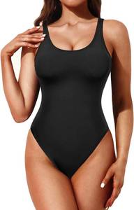 lot 8444 image: Tempt Me High Cut One Piece Swimsuit, Low Back Scoop Neck