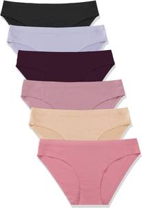 lot 8448 image: FINETOO 6 Pack Women s Seamless Hipster No Show Panties XS-XL
