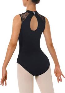 lot 8464 image: Womens Turtleneck Ballet Leotard with Lace & Hollow Back