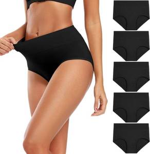 lot 8498 image: Molasus Womens High Waisted Cotton Underwear (Reg & Plus)