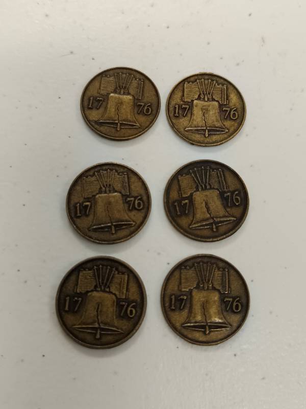 lot 32 image: 1776 Bicentennial History Channel Club Commemorative Medals Set of 6 78 in