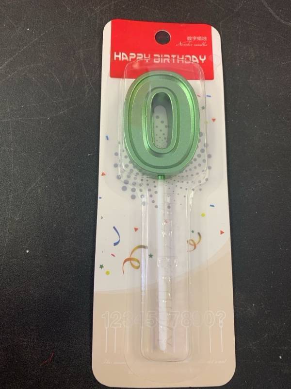 lot 38117 image: Happy birthday candle 0 green