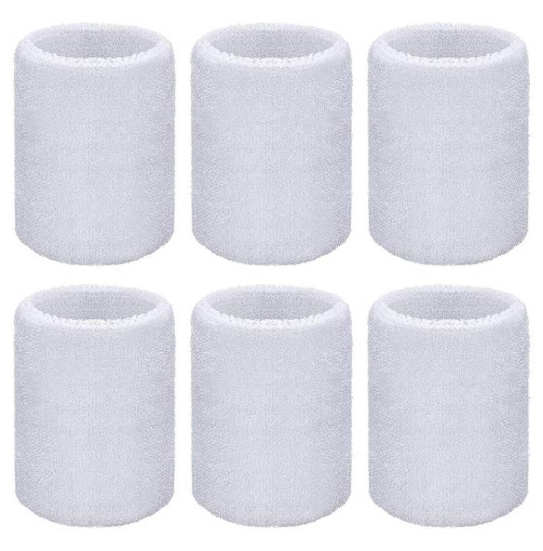 lot 49166 image: Willbond 6 Pcs Wrist Sweatbands Sports Tennis Wristbands Wrist Bands for Sweat Wrist Bands Competitions Absorbent Sweatbands for Basketball Tennis Football Running Working