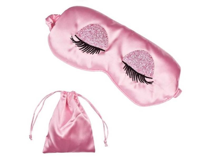 lot 77 image: Sleep Mask, Ulbemoll Silk Eye Mask Satin Blindfold Smooth Soft Breathable Travel Eye Cover Eyeshade with Elastic Strap for Women Girls - Pink