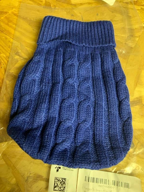 lot 951 image: tangpan turtleneck classic dog sweater apparel dark blue XS