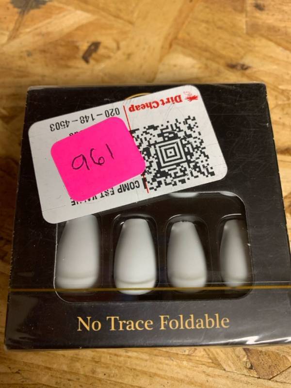 lot 962 image: Una gella press on nails with gel base tips