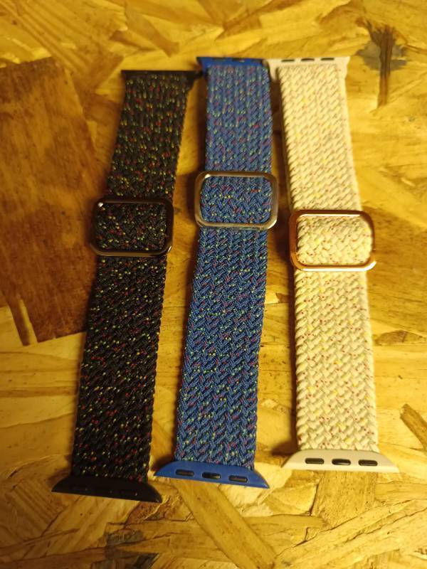 lot 973 image: Nylon Sport Loop Band Compatible with Apple Watch Band 38mm 40mm 41mm 3 count