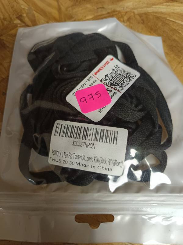lot 975 image: 1 pair flat trainers shoe laces for kids 79 inches