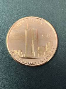 lot 301 image: 1 oz AVDP .999 fine copper round sept 11, 2001 911 design